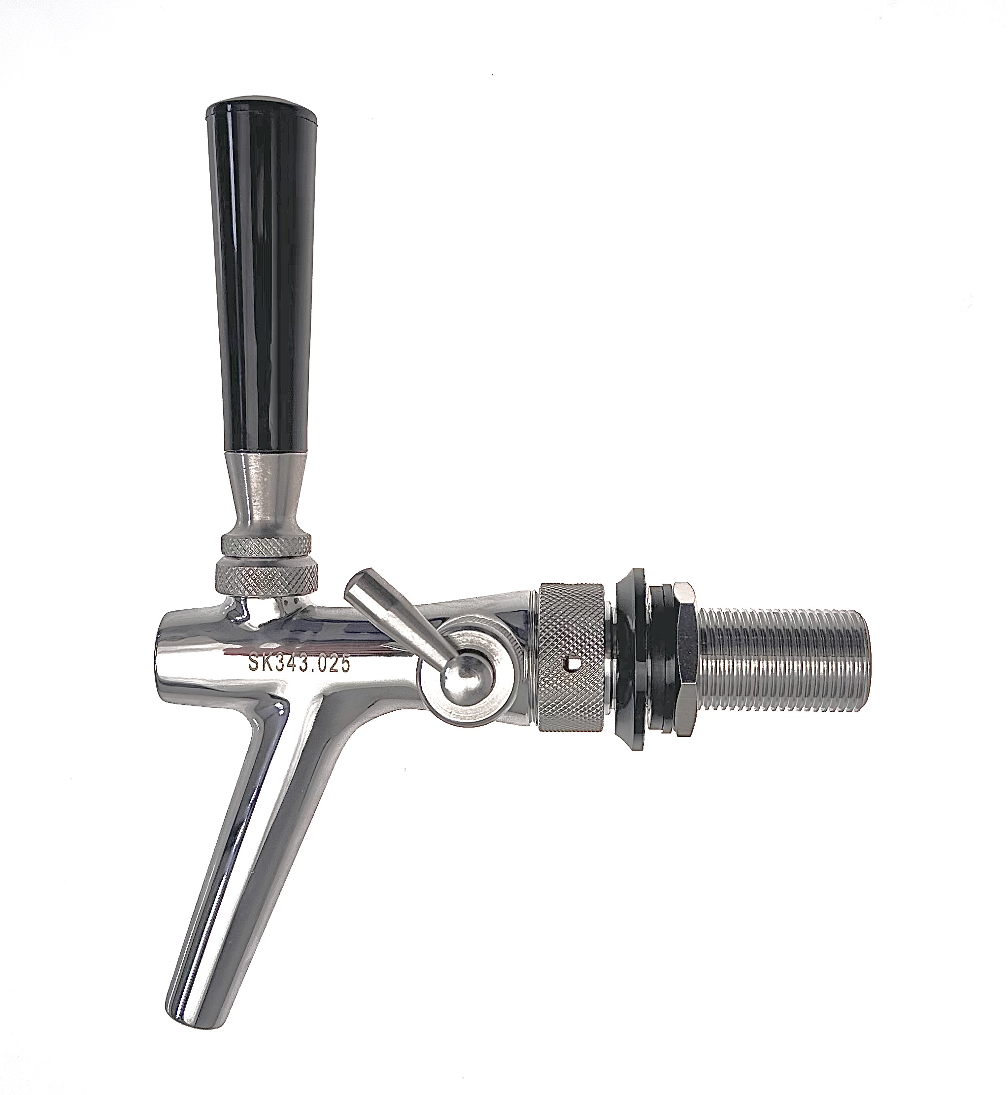 Kompensatorschankhahn P3500 Edelstahl, poliert, 55 mm Gewindestutzen