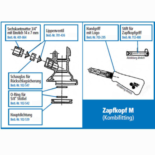 Ersatzteil zu Kombizapfkopf Micro Matic / HIWI-ajKombiM--getraenkezapfanlagen.net