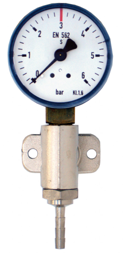 Kontrolluhr für CO2, N2 und Mischgas mit Wandhalter-aj510M-getraenkezapfanlagen.net Kontrolluhr für CO2, N2 und Mischgas mit Wandhalter-aj510M-Co2 Kontrolluhr 0-6 / 3 Bar-getraenkezapfanlagen.net