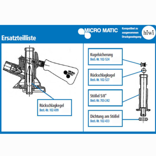 Ersatzteil zu Kombizapfkopf Micro Matic / HIWI-ajKombiM--getraenkezapfanlagen.net