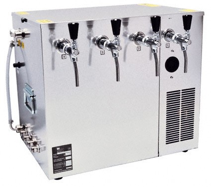 Bierkühler Nasskühlgerät 4 leitig, 100 Liter/h Kombikühlgerät,